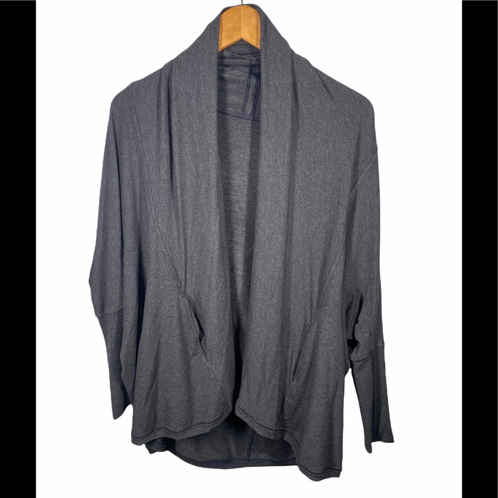 LULULEMON Gray Open Front Cardigan 6
